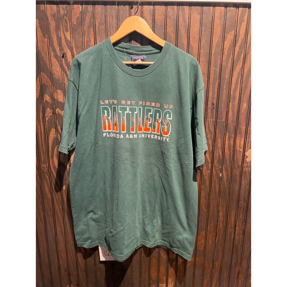Jansport Florida A&M University Rattlers T-Shirt Mens XL Green FAMU HBCU Tee